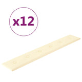 Vidaxl Wandpannelen 12 St 1.62 m² 90x15 cm Kënschtlereschliquat Crème -Colored