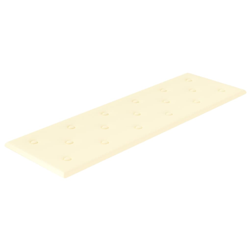 Panneaux muraux Vidaxl 12 ST 3,24 m² 90x30 cm Crème en cuir artificiel -Colored