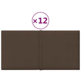 Vidaxl Wandpannelen 12 PCs 0.54 m² ass 30x15 cm Stoff Brown