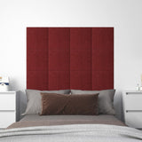 Paneles de pared Vidaxl 12 ST 1.08 m² 30x30 cm de tela vino rojo