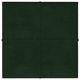 Paneles de pared Vidaxl 12 ST 1.08 m² 30x30 cm Velvet verde oscuro