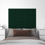 Paneles de pared Vidaxl 12 ST 1.08 m² 30x30 cm Velvet verde oscuro