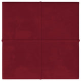 Paneles de pared Vidaxl 12 ST 1.08 m² 30x30 cm Velvet Wine Red