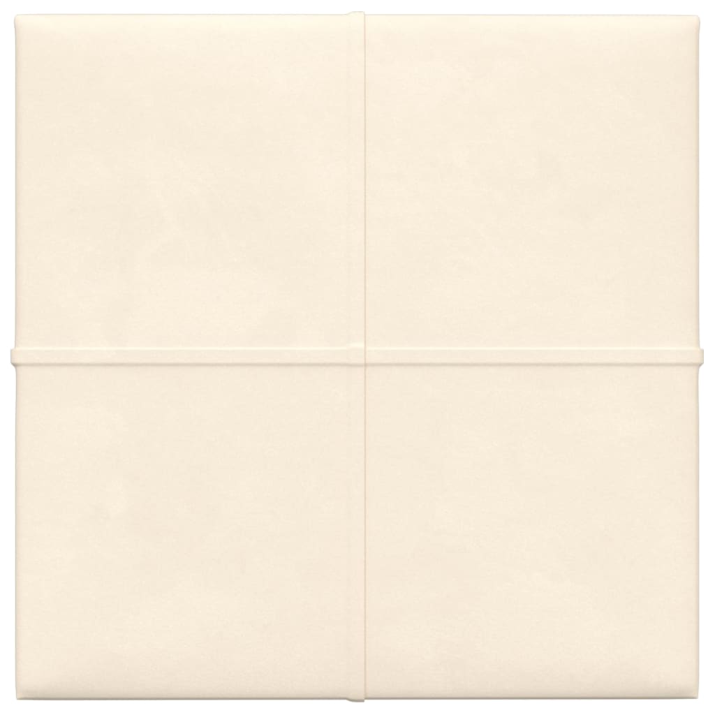 Paneles de pared Vidaxl 12 St 1.08 m² 30x30 cm de crema de terciopelo