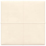 Paneles de pared Vidaxl 12 St 1.08 m² 30x30 cm de crema de terciopelo