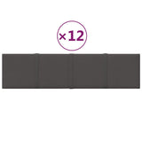 Pannelli a parete Vidaxl 12 ST 1,08 m² 60x15 cm Grigio scuro