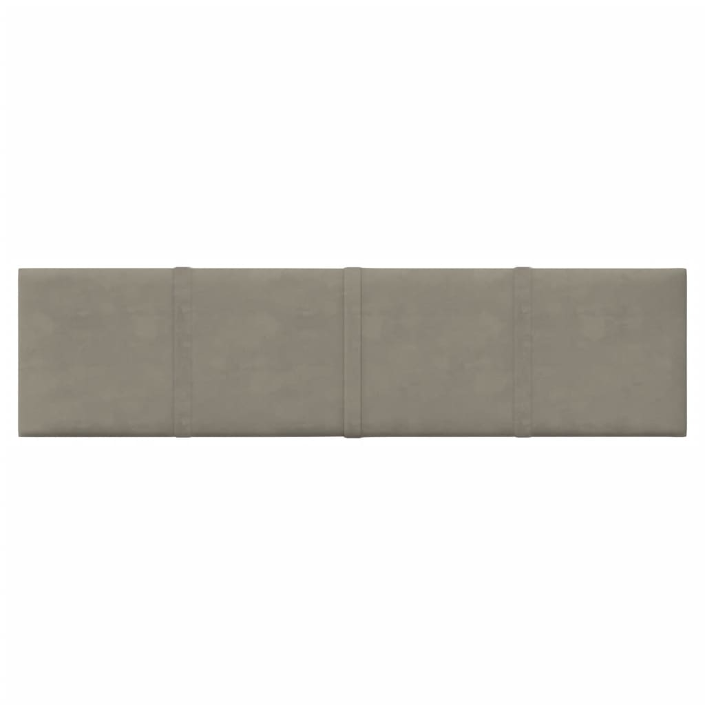 Pannelli a parete Vidaxl 12 ST 1,08 m² 60x15 cm Grigio chiaro di velluto