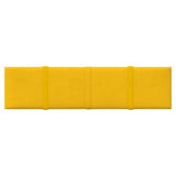 Panneaux muraux vidaxl 12 st 1,08 m² 60x15 cm en velours jaune