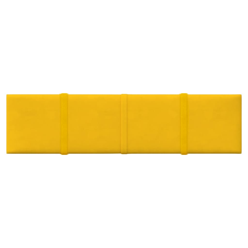 Paneles de pared Vidaxl 12 ST 1.08 m² 60x15 cm Velvet amarillo