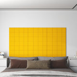 Panneaux muraux vidaxl 12 st 1,08 m² 60x15 cm en velours jaune