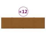 Panneaux muraux vidaxl 12 st 1,08 m² 60x15 cm en velours marron