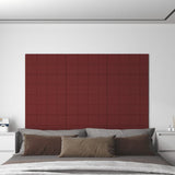 Paneles de pared Vidaxl 12 st 2.16 m² 60x30 cm de tela rojo