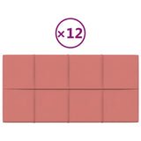 Vidaxl Wall panels 12 st 2.16 m² 60x30 cm velvet pink