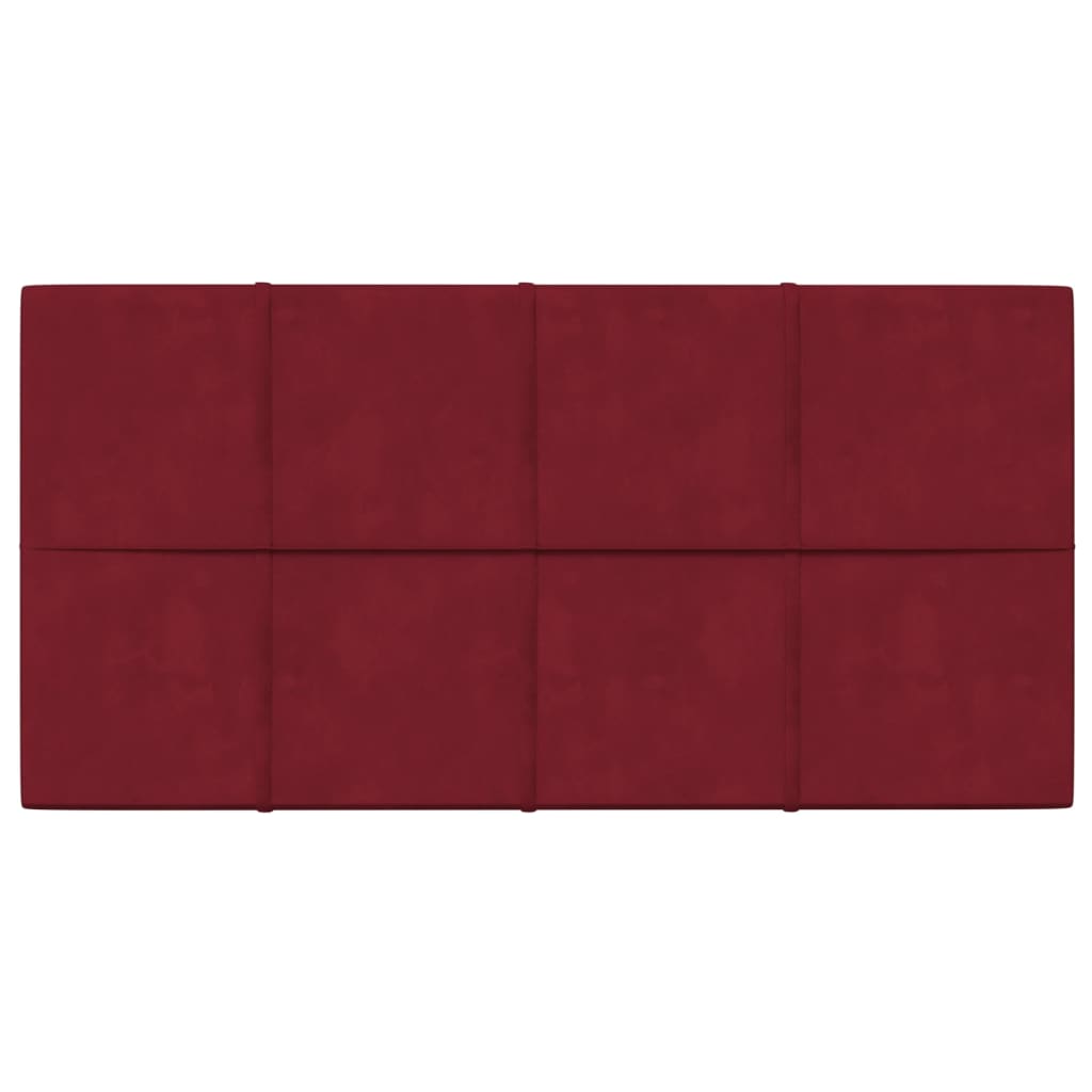 Paneles de pared Vidaxl 12 ST 2.16 m² 60x30 cm Velvet Wine Red