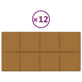 Panneaux muraux vidaxl 12 st 2,16 m² 60x30 cm en velours marron