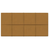Panneaux muraux vidaxl 12 st 2,16 m² 60x30 cm en velours marron
