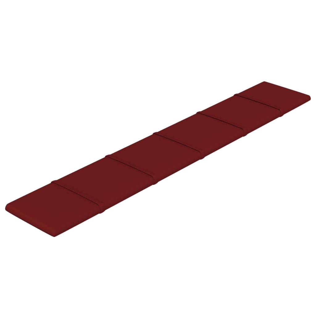 Panneaux muraux vidaxl 12 ST 1,62 m² 90x15 cm Vin de tissu rouge