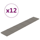 Panneaux muraux vidaxl 12 st 1,62 m² 90x15 cm en velours gris clair