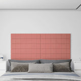 Vidaxl Wall Panels 12 ST 1,62 m² 90x15 cm fløyel rosa