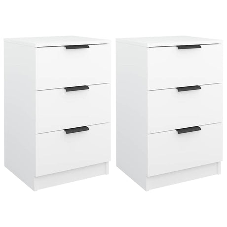 Vidaxl nachtkastjes 2 st 40x36x65 cm wit