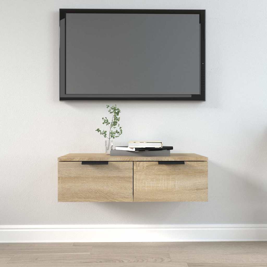 Vidaxl wandkast 68x30x20 cm bewerkt hout sonoma eikenkleurig