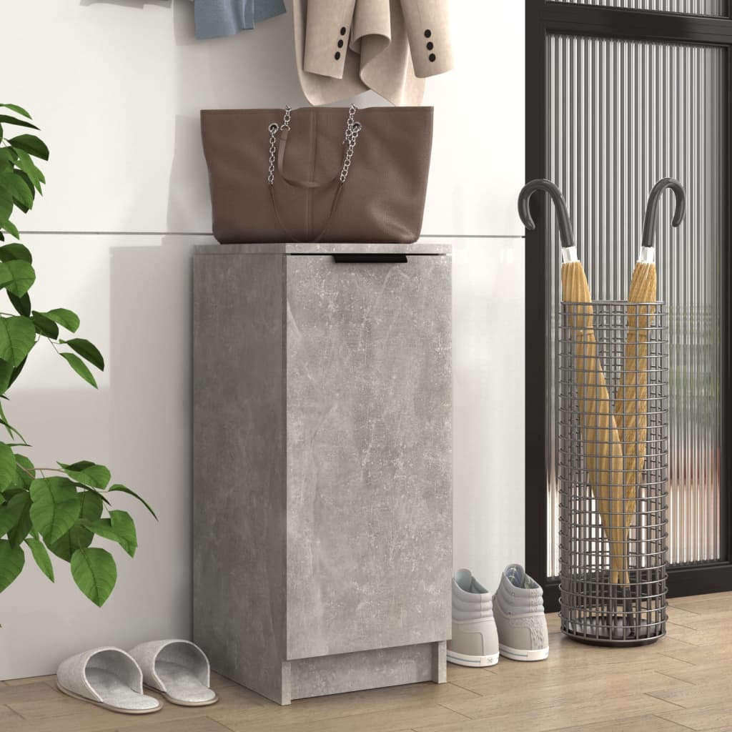 VidaXL Shoe cabinet 30x35x70 cm Processed Wood Betongrijs