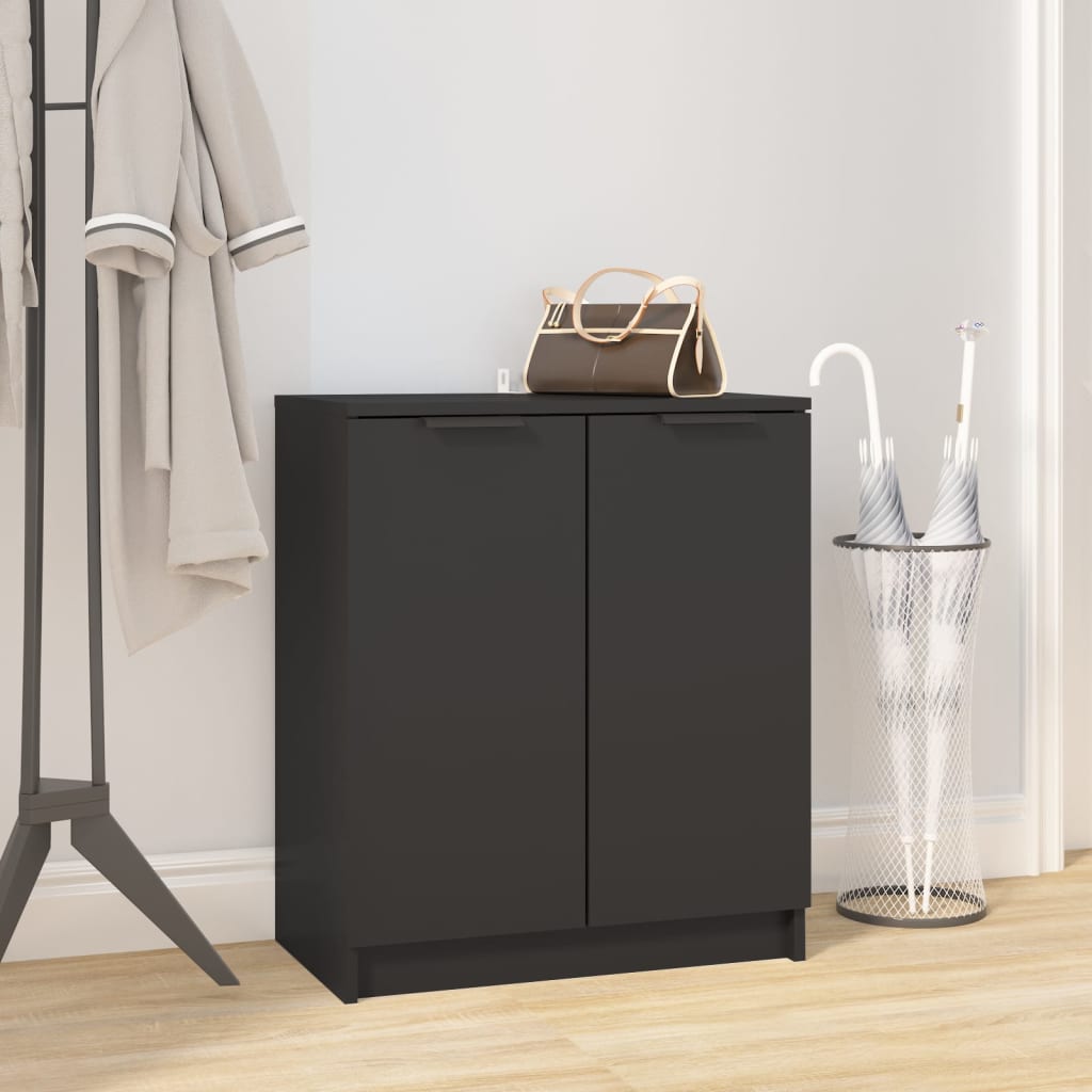 Vidaxl Shoe Cabinet 59x35x70 cm Property Wood Black