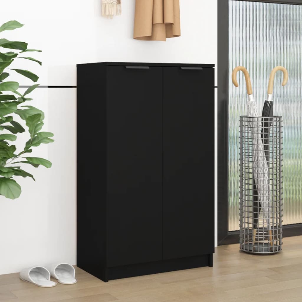 Vidaxl Shoe Cabinet 59x35x100 cm Property Wood Black