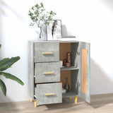 Vidaxl dressoir 69,5x34x90 cm bewerkt hout betongrijs