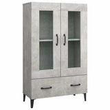 Vidaxl hoge kast 70x31x115 cm bewerkt hout betongrijs
