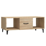 Vidaxl salontafel 102x50x40 cm bewerkt hout sonoma eikenkleurig