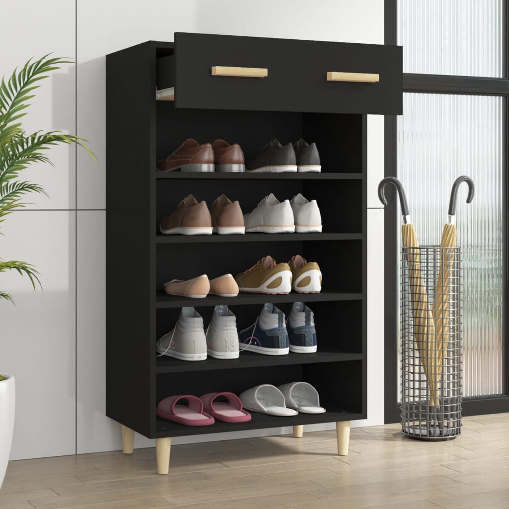 Armoire à chaussures Vidaxl 60x35x105 cm Bois de bois de propriété