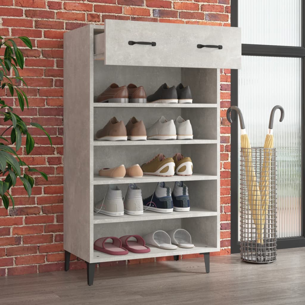 Vidaxl Shoe Cabinet 60x35x105 cm Redigeret træbetonpris