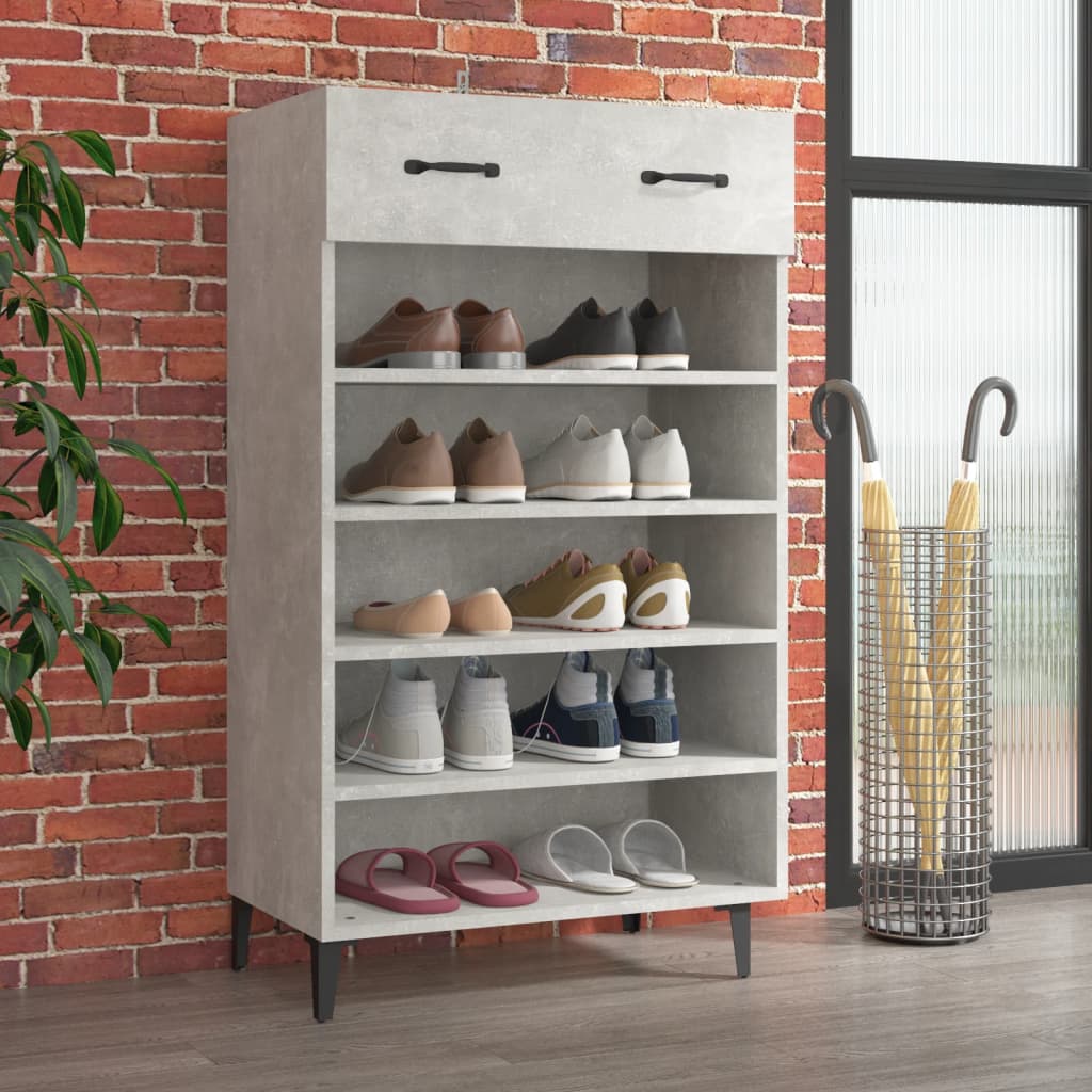 Armoire à chaussures Vidaxl 60x35x105 cm Prix en béton en bois édité