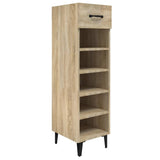 Armoire à chaussures vidaxl 30x35x105 cm en bois de bois de chêne sonoma coloré