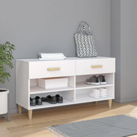 Armoire à chaussures Vidaxl 102x35x55 cm Bois de bois transformé