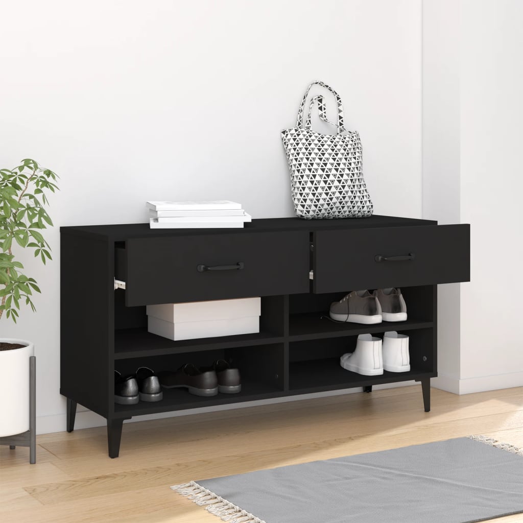 Armoire à chaussures Vidaxl 102x35x55 cm Bois de bois propriété