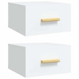 Vidaxl nachtkastjes 2 st wandgemonteerd 35x35x20 cm wit