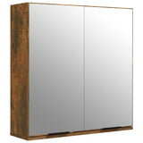 Vidaxl badkamerkast met spiegel 64x20x67 cm gerookt eikenkleurig