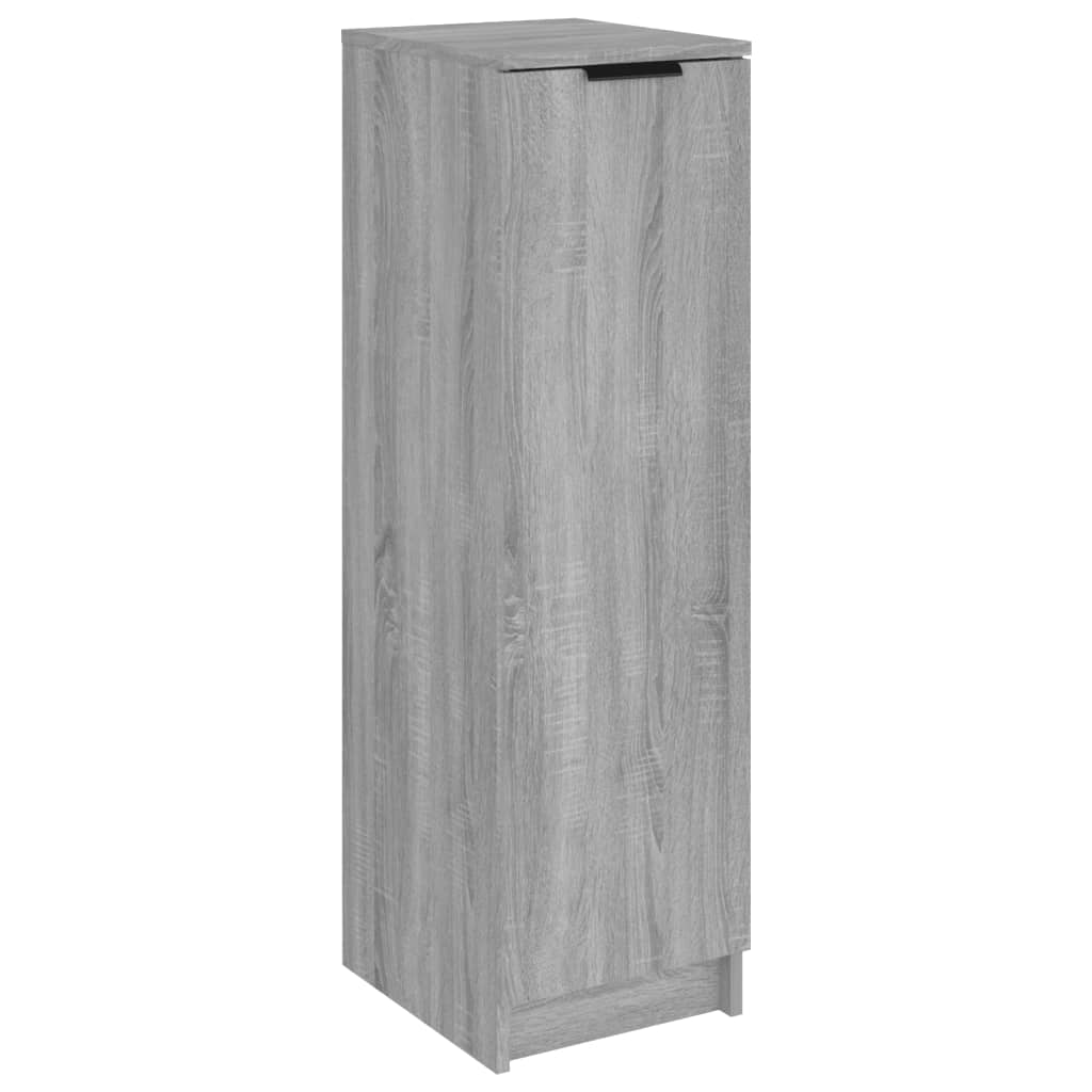 Armoire à chaussures Vidaxl 30x35x100 cm en bois de bois de bois de chêne Gris sonoma