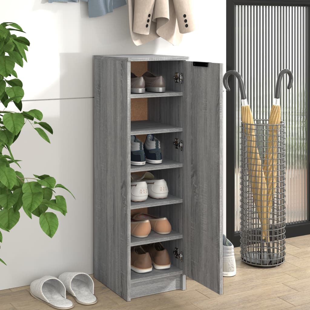 Vidaxl Shoe Cabinet 30x35x100 cm Property Wood Grey Sonoma Oak Color