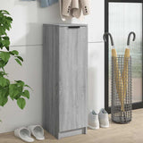 Armoire à chaussures Vidaxl 30x35x100 cm en bois de bois de bois de chêne Gris sonoma