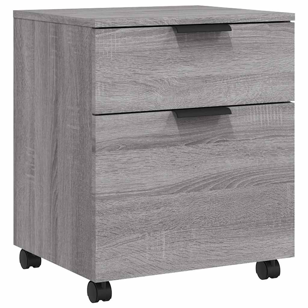 Vidaxl dossierkast verrijdbaar 45x38x54 cm bewerkt hout grijs sonoma