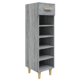 Armoire à chaussures vidaxl 30x35x105 cm en bois de bois de chêne de chêne gris sonoma