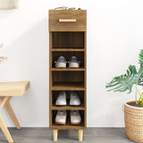 Armoire à chaussures Vidaxl 30x35x105 cm Couleur de chêne brun coupé en bois coupé