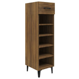 Armoire à chaussures Vidaxl 30x35x105 cm Couleur de chêne brun coupé en bois coupé