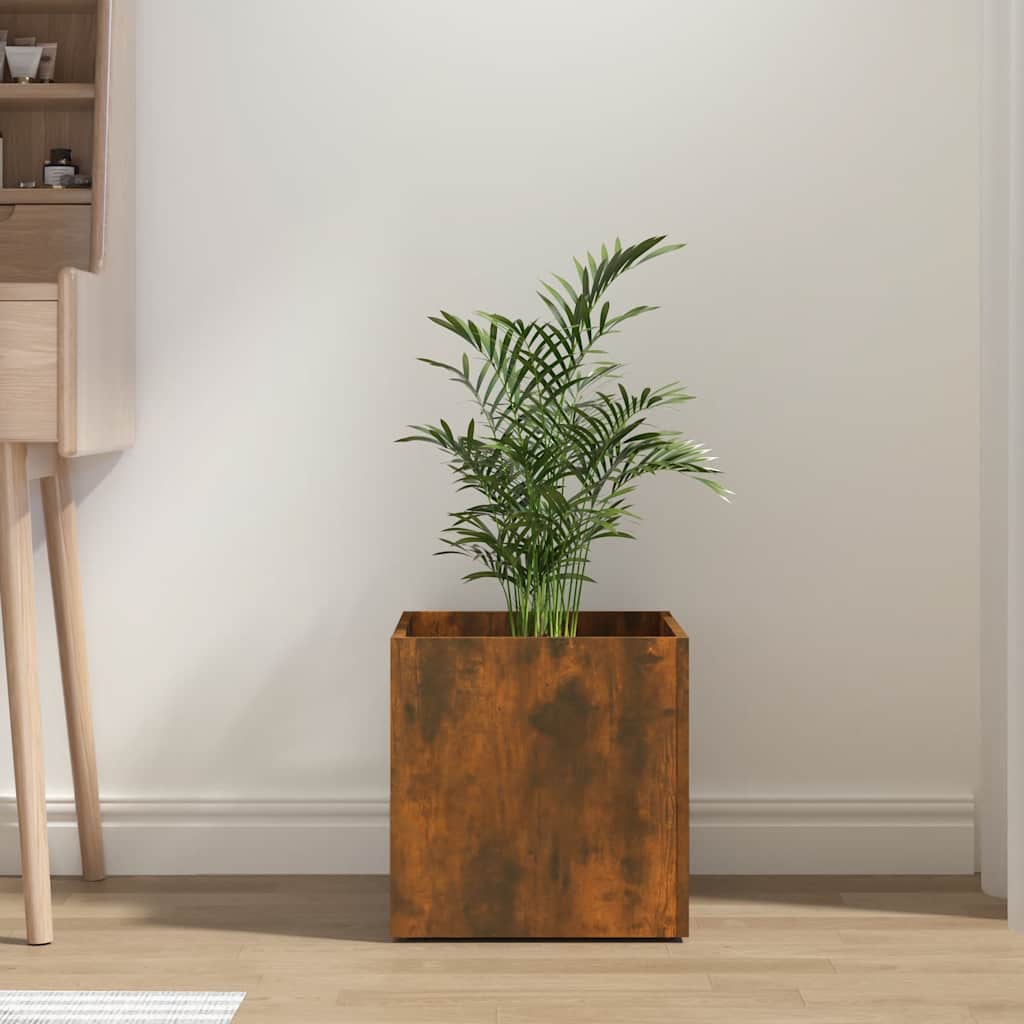 Vidaxl Planteur Big 40x40x40 cm Produit en bois fumé de chêne fumé coloré