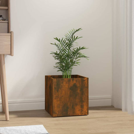 Vidaxl Planteur Big 40x40x40 cm Produit en bois fumé de chêne fumé coloré