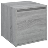 Boîte de rangement Vidaxl avec tiroir 40,5x40x40 cm en bois de bois de bois de gris sonoma
