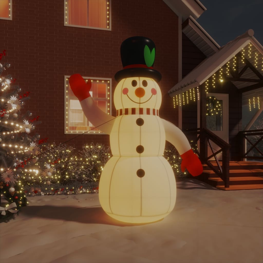 Vidaxl Snowman napihljiv z LED 225 cm